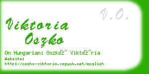 viktoria oszko business card